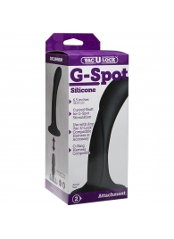 Черная изогнутая насадка Vac-U-Lock G-Spot - 16,5 см. - Doc Johnson - купить с доставкой в Королеве