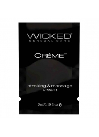 Крем для массажа и мастурбации Wicked Stroking and Massage Creme - 3 мл. - Wicked - купить с доставкой в Королеве