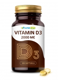 Пищевая добавка SuperCaps VITAMIN D3 2000 ME - 120 капсул - SuperCaps - купить с доставкой в Королеве