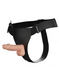 Женский страпон на регулируемых ремешках с вибрацией - 19,4 см. - Baile - купить с доставкой в Королеве