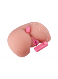 Вагина из кибер-кожи с выносным пультом управления вибрацией - LOVETOY (А-Полимер) - в Королеве купить с доставкой