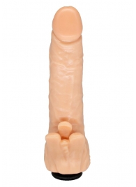 Телесная гелевая насадка-фаллос с клиторальными лепестками - 18,5 см. - LOVETOY (А-Полимер) - купить с доставкой в Королеве