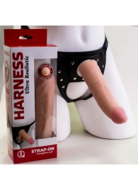 Страпон системы Харнесс: трусики с плугом и реалистичная насадка - 17,5 см. - LOVETOY (А-Полимер) - купить с доставкой в Королеве