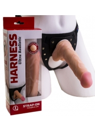Страпон Harness из двух предметов: регулируемые трусики и насадка-фаллос - 17,5 см. - LOVETOY (А-Полимер) - купить с доставкой в Королеве