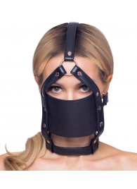 Черный намордник с кляпом-шаром Head Harness With A Gag - Orion - купить с доставкой в Королеве