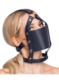 Черный намордник с кляпом-шаром Head Harness With A Gag - Orion - купить с доставкой в Королеве