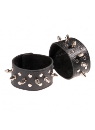 Чёрные напульсники с шипами и заклепками - Sitabella - купить с доставкой в Королеве