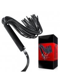 Черная кожаная плеть-флоггер - 84 см. - Notabu - купить с доставкой в Королеве