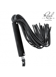Черная кожаная плеть-флоггер - 84 см. - Notabu - купить с доставкой в Королеве