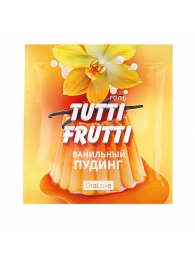 Пробник гель-смазки Tutti-frutti со вкусом ванильного пудинга - 4 гр. - Биоритм - купить с доставкой в Королеве