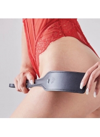 Черная кожаная шлепалка SitaBlack - 30 см. - Sitabella - купить с доставкой в Королеве
