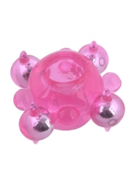 Эрекционное кольцо c бусинками - Toyfa Basic - в Королеве купить с доставкой