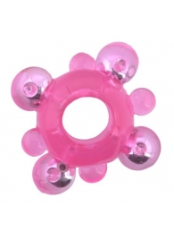 Эрекционное кольцо c бусинками - Toyfa Basic - в Королеве купить с доставкой