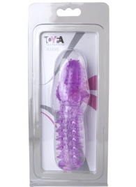 Фиолетовая насадка, удлиняющая половой член - 13,5 см. - Toyfa Basic - в Королеве купить с доставкой