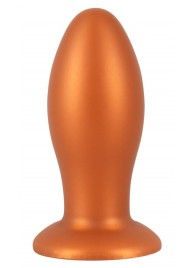 Оранжевая анальная пробка с присоской - 16 см. - Orion