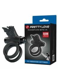 Черное эрекционное виброкольцо Passionate Ring IX - Baile - в Королеве купить с доставкой