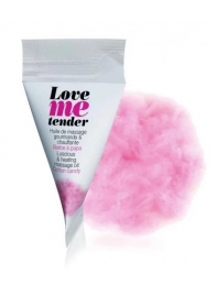 Съедобное согревающее массажное масло Love Me Tender Cotton Candy с ароматом сладкой ваты - 10 мл. - Love to Love - купить с доставкой в Королеве