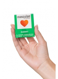 Презервативы анатомической формы Masculan Anatomic - 3 шт. - Masculan - купить с доставкой в Королеве