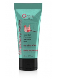 Съедобный интимный гель Orgie Lube Tube Cocktail Strawberry Mojito - 50 мл. - ORGIE - купить с доставкой в Королеве
