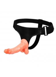Реалистичный страпон на ремешках - 15,5 см. - Baile - купить с доставкой в Королеве