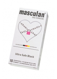 Ультрапрочные презервативы Masculan Ultra Safe Black - 10 шт. - Masculan - купить с доставкой в Королеве
