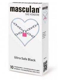 Ультрапрочные презервативы Masculan Ultra Safe Black - 10 шт. - Masculan - купить с доставкой в Королеве