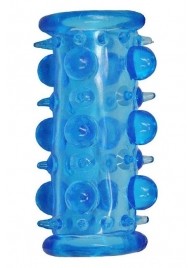 Голубая насадка с шипами и шишечками LUST CLUSTER - Dream Toys - в Королеве купить с доставкой