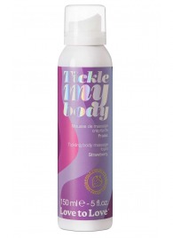 Массажная хрустящая пенка Tickle My Body Strawberry с ароматом клубники - 150 мл. - Love to Love - купить с доставкой в Королеве