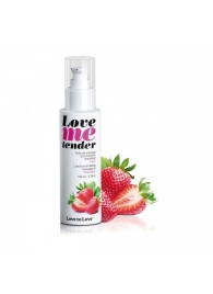 Съедобное согревающее массажное масло Love Me Tender Strawberry с ароматом клубники - 100 мл. - Love to Love - купить с доставкой в Королеве