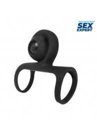 Черная вибронасадка на пенис Sex Expert - Sex Expert - в Королеве купить с доставкой