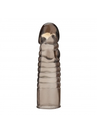 Дымчатая насадка-удлинитель Ribbed Realistic Penis Enhancing Sleeve Extension - 15,2 см. - BlueLine - в Королеве купить с доставкой