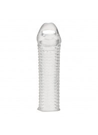 Текстурированная насадка на пенис Clear Textured Penis Enhancing Sleeve Extension - 16,5 см. - BlueLine - в Королеве купить с доставкой