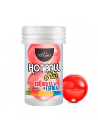 Лубрикант на масляной основе Hot Ball Plus с охлаждающе-разогревающим эффектом (2 шарика по 3 гр.) - HotFlowers - купить с доставкой в Королеве