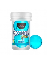 Лубрикант на масляной основе Hot Ball Plus с охлаждающим эффектом (2 шарика по 3 гр.) - HotFlowers - купить с доставкой в Королеве