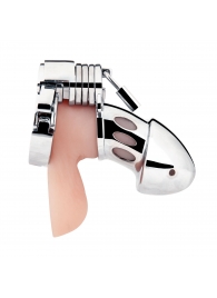 Клетка на пенис из металла Obedience Cock Cage - BlueLine - купить с доставкой в Королеве