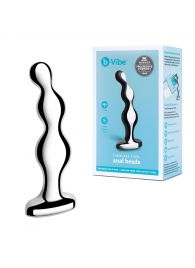 Стальной анальный фаллоимитатор для простаты Stainless Steel Anal Beads - 13 см. - b-Vibe - в Королеве купить с доставкой