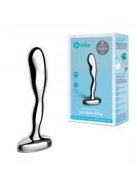 Стальной стимулятор простаты Stainless Steel Prostate Plug - 11,5 см. - b-Vibe - в Королеве купить с доставкой