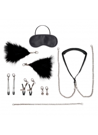 Большой эротический набор из 12 предметов Interchangeable Collar   Nipple Clips Set - Lux Fetish - купить с доставкой в Королеве