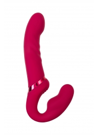 Малиновый безремневой страпон Lapis - 23 см. - Lovense - купить с доставкой в Королеве