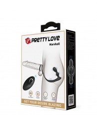 Черный вибростимулятор простаты с фиксацией кольцами Marshall - Baile - в Королеве купить с доставкой