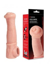 Телесная фантазийная насадка на член Cock Sleeve Size L - KOKOS - в Королеве купить с доставкой