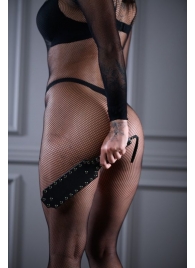 Кожаная шлепалка Sex Game с заклепками - 33 см. - БДСМ Арсенал - купить с доставкой в Королеве