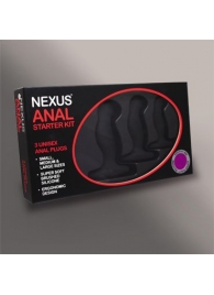 Набор из 3 массажеров простаты чёрного цвета NEXUS ANAL STARTER KIT - Nexus Range - в Королеве купить с доставкой