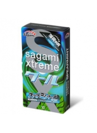 Презервативы Sagami Xtreme Mint с ароматом мяты - 10 шт. - Sagami - купить с доставкой в Королеве