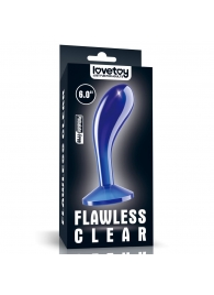 Синяя анальная втулка Flawless Clear Prostate Plug 6.0 - 15 см. - Lovetoy - в Королеве купить с доставкой