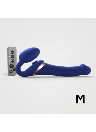 Синий безремневой страпон Multi Orgasm Size M с клиторальной стимуляцией - Strap-on-me - купить с доставкой в Королеве