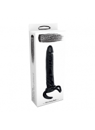 Чёрная насадка-фаллос для двойного проникновения INFLATABLE DILDO SLIM DONG  - 13,5 см. - Toyz4lovers - в Королеве купить с доставкой