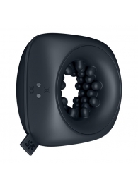 Черный мужской вибромассажер Ring Stroker - Satisfyer - в Королеве купить с доставкой