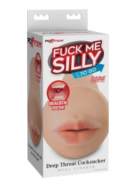 Телесный мастурбатор-ротик Deep Throat Cocksucker - Pipedream - в Королеве купить с доставкой