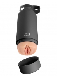 Серый мастурбатор в виде бутылки F*ck Flask - Pipedream - в Королеве купить с доставкой